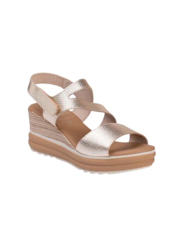 sandalias cuña sandals champan 5990