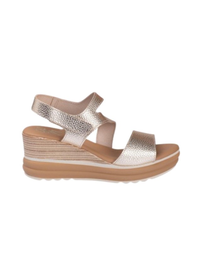 sandalias cuña sandals champan 5990