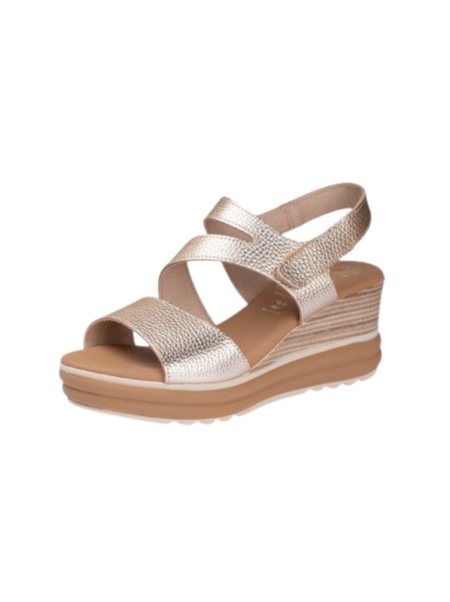 sandalias cuña sandals champan 5990