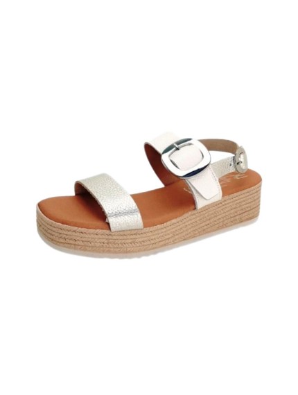 sandalias plataforma sandals blanco-combi 6024