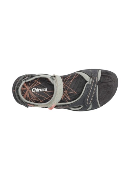 sandalias trekking chiruca finisterre 08 negro-coral... 2