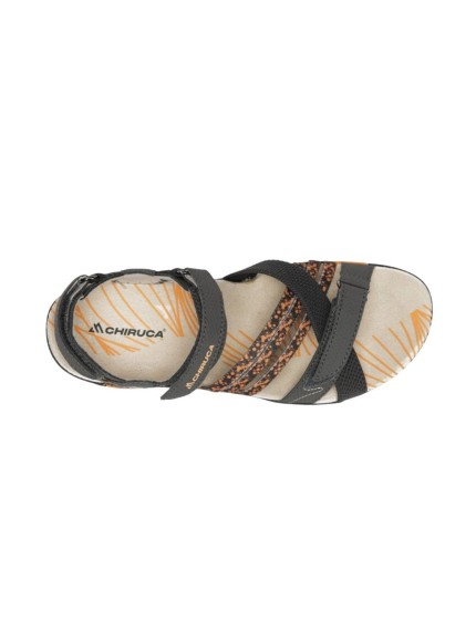 sandalias trekking chiruca soller 08 negro-naranja 450110812 2