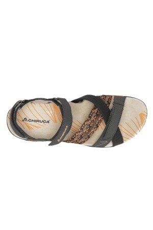 sandalias trekking chiruca soller 08 negro-naranja 450110812