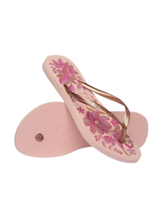 chanclas flop shoes slim rosa-oro...