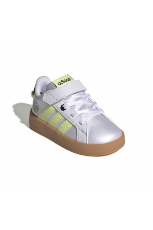 deportivos casual adidas disney grand court 3.0 plata ki9182
