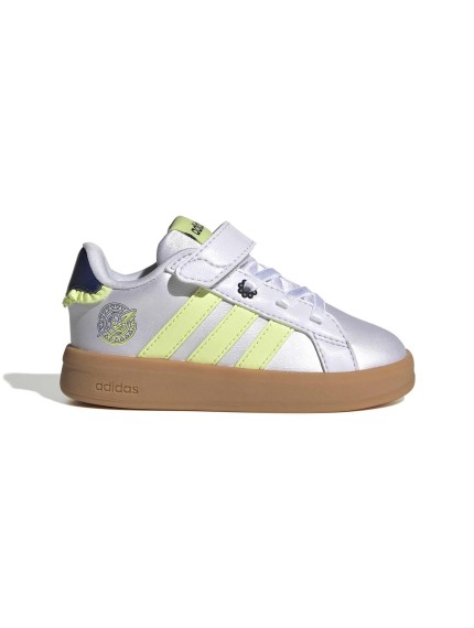 deportivos casual adidas disney grand court 3.0 plata ki9182 2