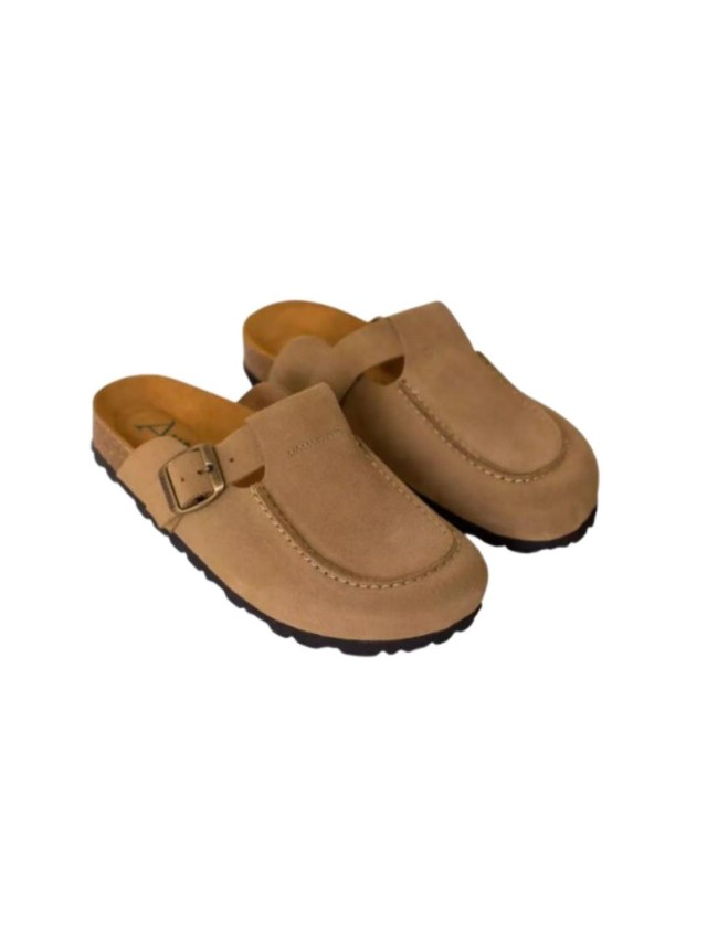 zuecos penta taupe 16415