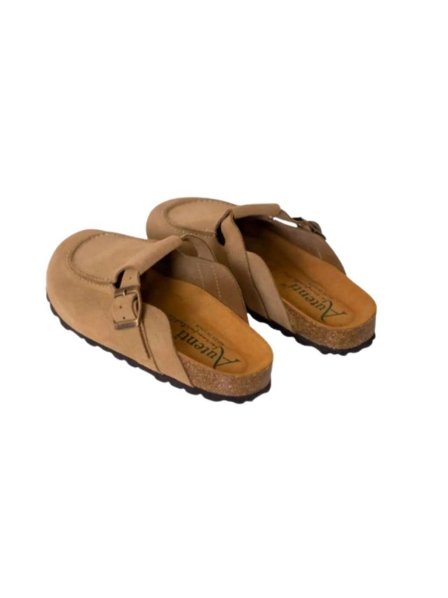 zuecos penta taupe 16415