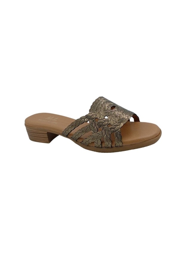 sandalias tacon manlisa bronce k2201