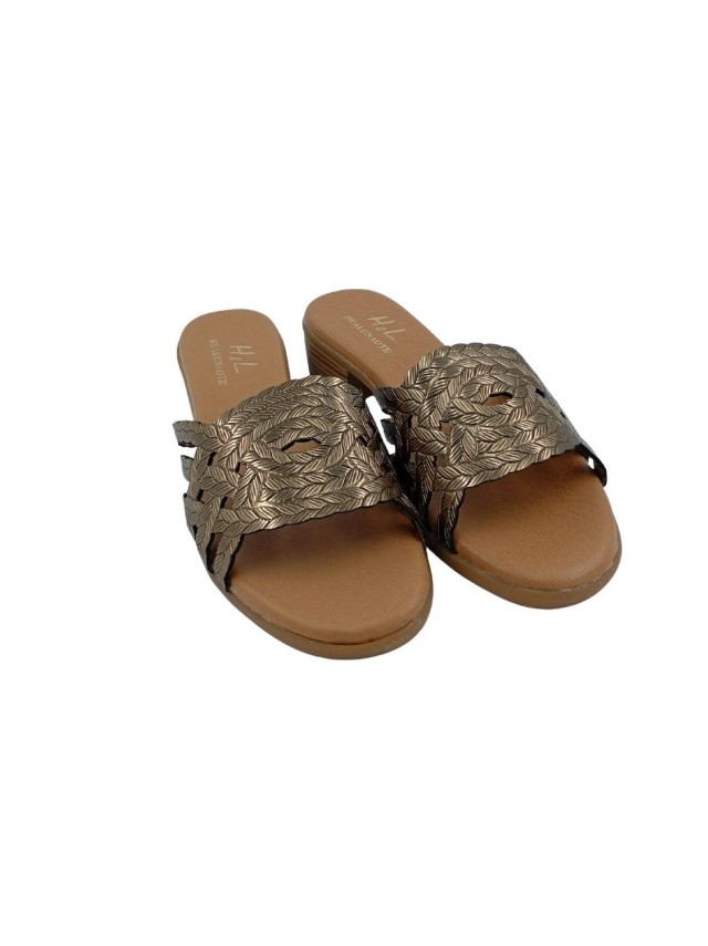 sandalias tacon manlisa bronce k2201