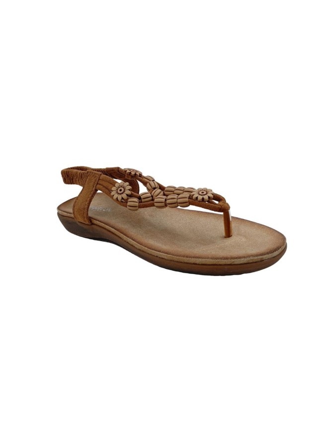 sandalias planas manlisa camel ls818-69