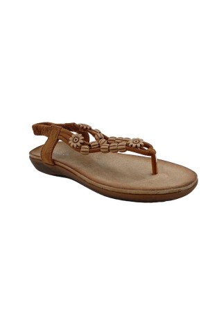 sandalias planas manlisa camel ls818-69