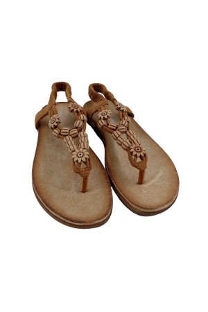 sandalias planas manlisa camel ls818-69