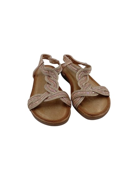 sandalias planas manlisa champan ls818-60 2
