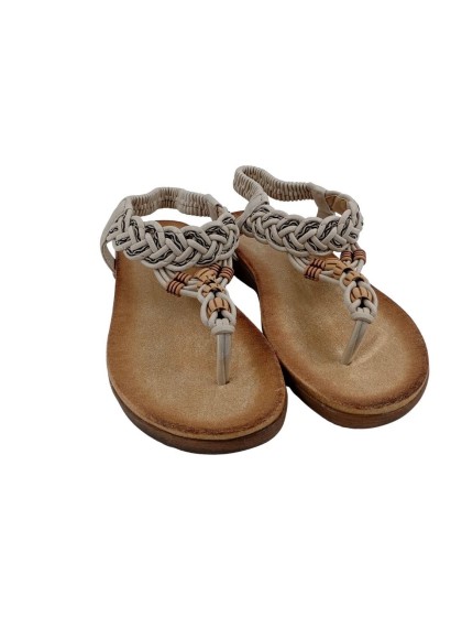 sandalias planas manlisa beige ls818-62 2