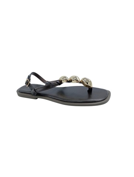 sandalias planas manlisa marron hl-8835