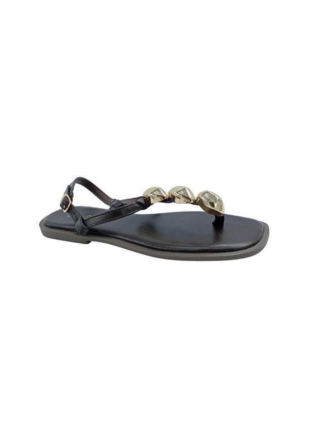 sandalias planas manlisa marron hl-8835