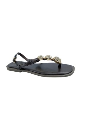 sandalias planas manlisa marron hl-8835
