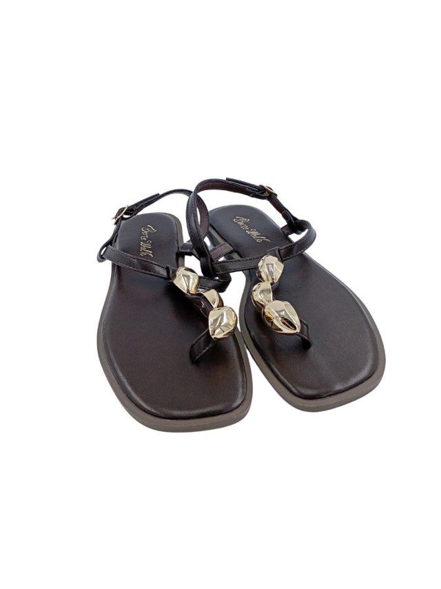 sandalias planas manlisa marron hl-8835