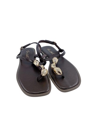 sandalias planas manlisa marron hl-8835