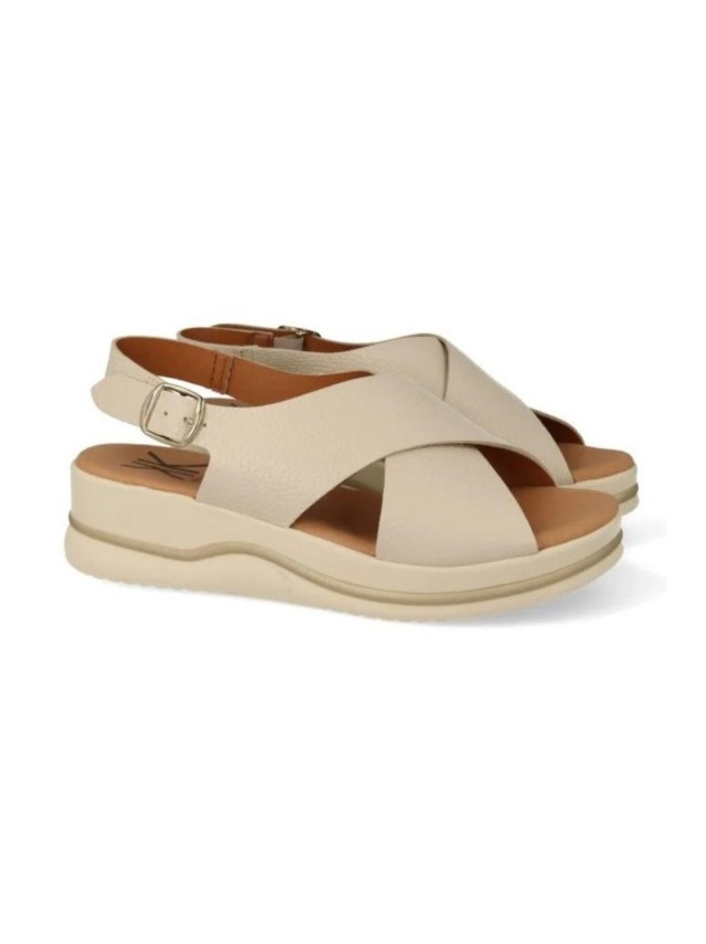 sandalias cuña diorfi beige 924