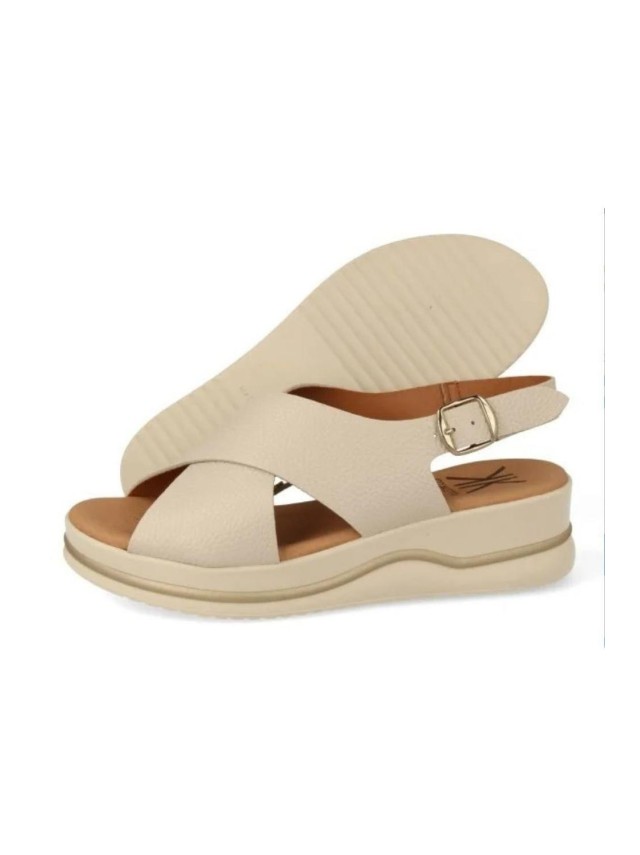 sandalias cuña diorfi beige 924