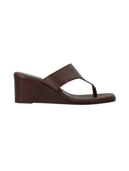sandalias cuña sandals marron 6056