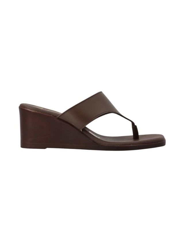 sandalias cuña sandals marron 6056
