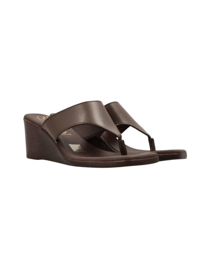 sandalias cuña sandals marron 6056 2