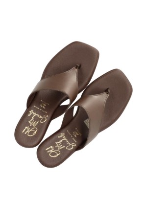 sandalias cuña sandals marron 6056