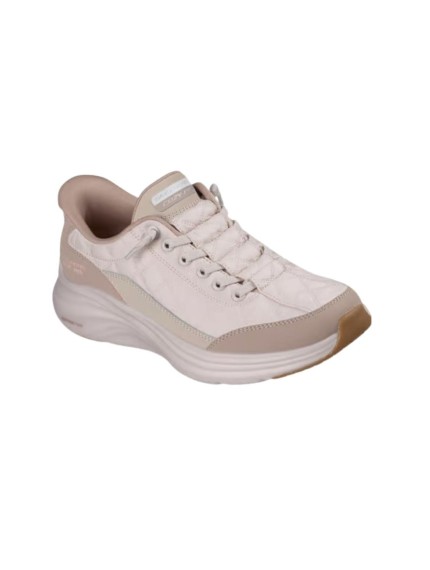 deportivos fitness skechers contour beige-rosa 303949l