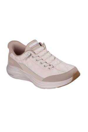 deportivos fitness skechers contour beige-rosa 303949l