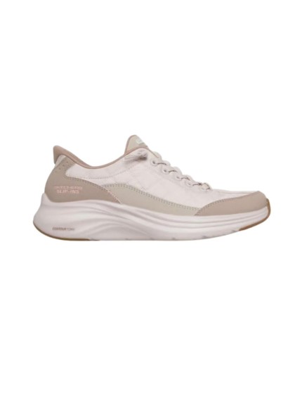 deportivos fitness skechers contour beige-rosa 303949l 2