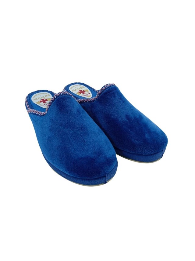 zapatillas con cuña alcalde 8500 AZUL