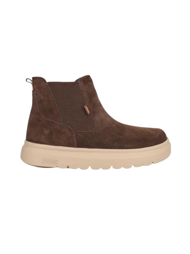 botas casual pitas lastres MARRON OSCURO