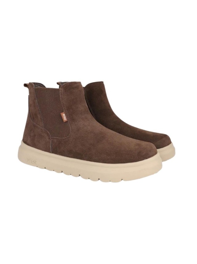 botas casual pitas lastres MARRON OSCURO