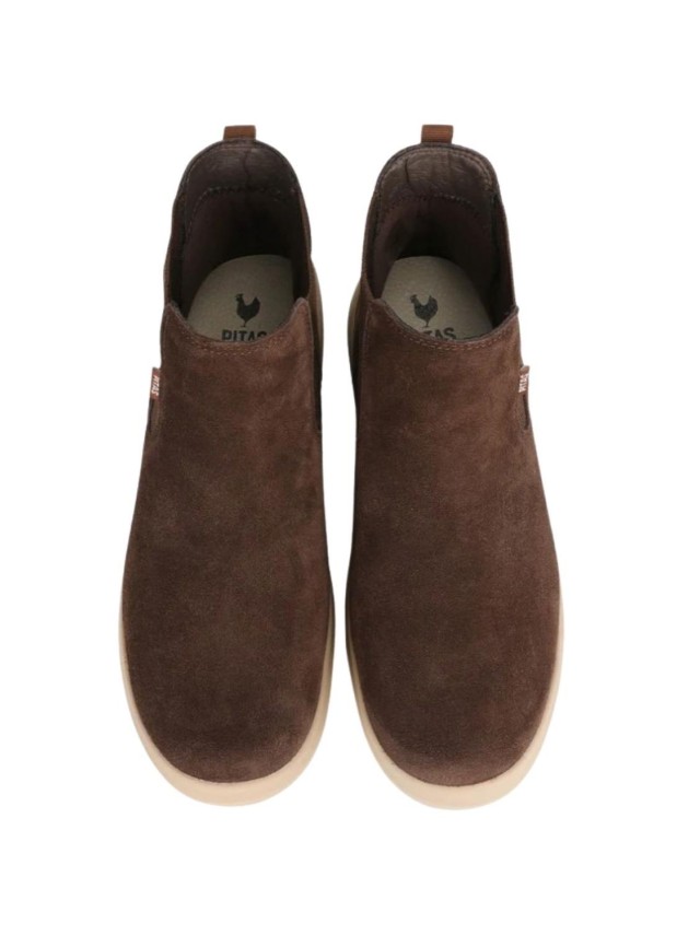 botas casual pitas lastres MARRON OSCURO