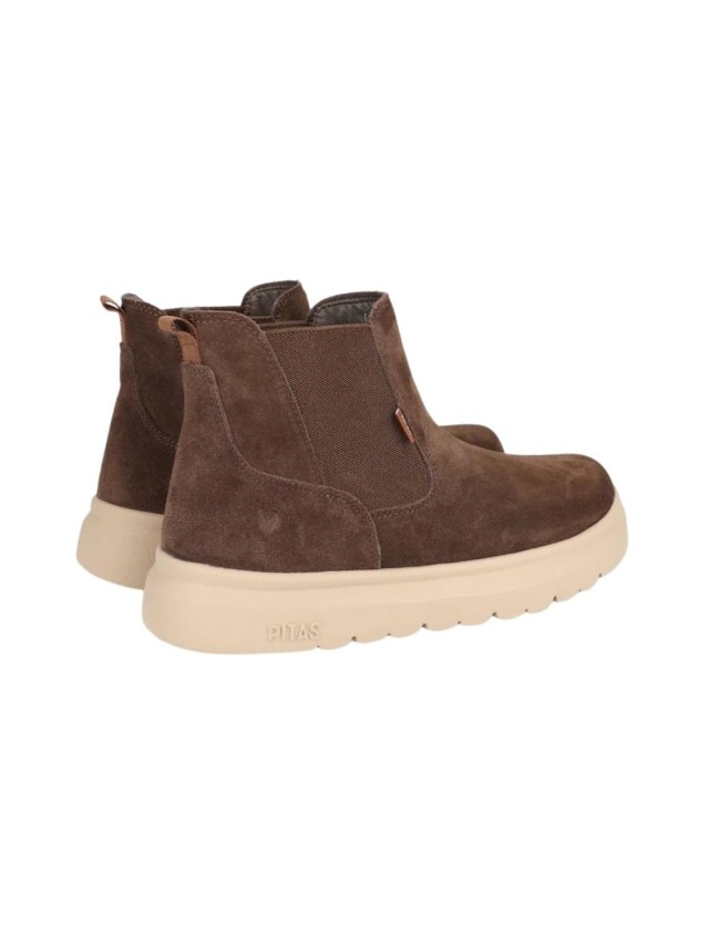 botas casual pitas lastres MARRON OSCURO