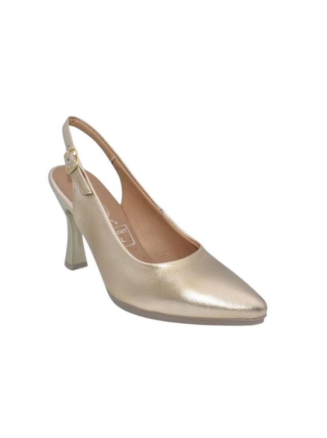 zapatos de salon chamby platino 4251...