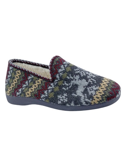 Zapatillas Norteñas Gris Copete Lana Ciervo 52-440