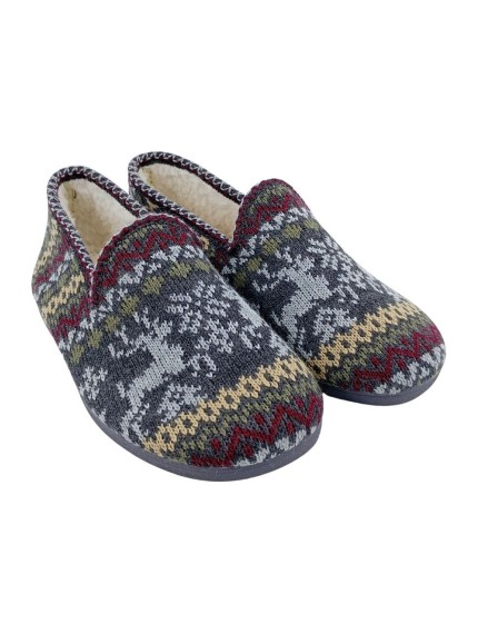 Zapatillas Norteñas Gris Copete Lana Ciervo 52-440 2