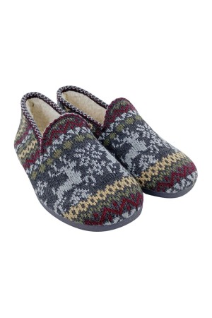 Zapatillas Norteñas Gris Copete Lana Ciervo 52-440