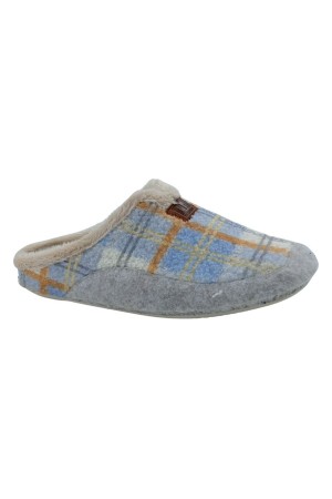 Zapatillas Norteñas Celeste Descalza Puntera Cuadros 21-192