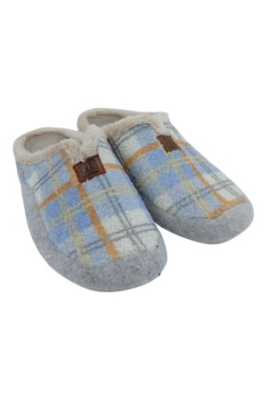 Zapatillas Norteñas Celeste Descalza Puntera Cuadros 21-192