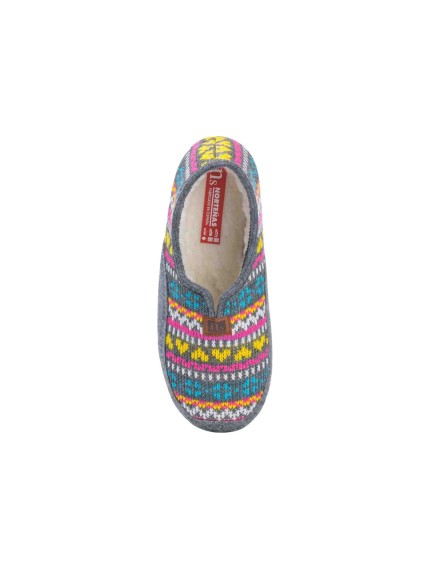 Zapatillas de casa Norteñas Mujer Gris Abotinada Lana... 2