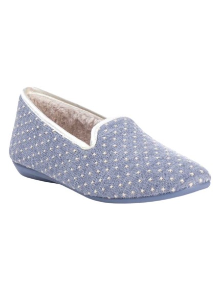 Zapatillas de Casa Norteñas Señora Azul Copete Lullabee...