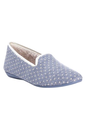 Zapatillas de Casa Norteñas Señora Azul Copete Lullabee 5-980