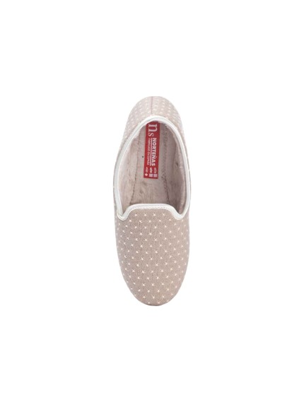 Zapatillas Norteñas Mujer Beige Copete Lullabee 5-980 2