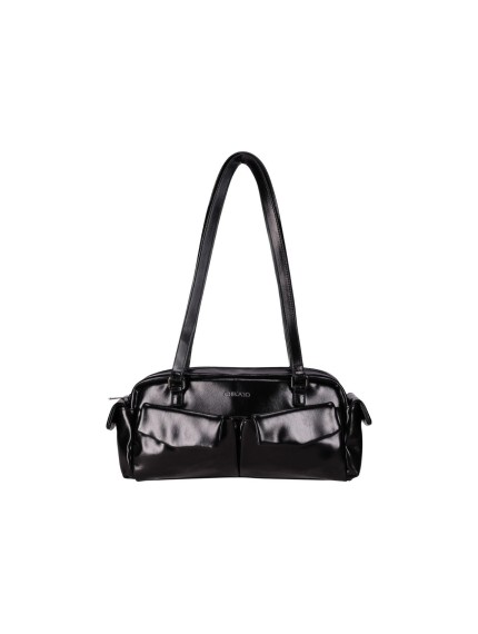 Bolso de Hombro Chika10 Negro Charol Linda LINDA01