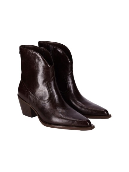 Botines Chika10 Señora Marrón Punta Afilada Tacón Ancho... 2